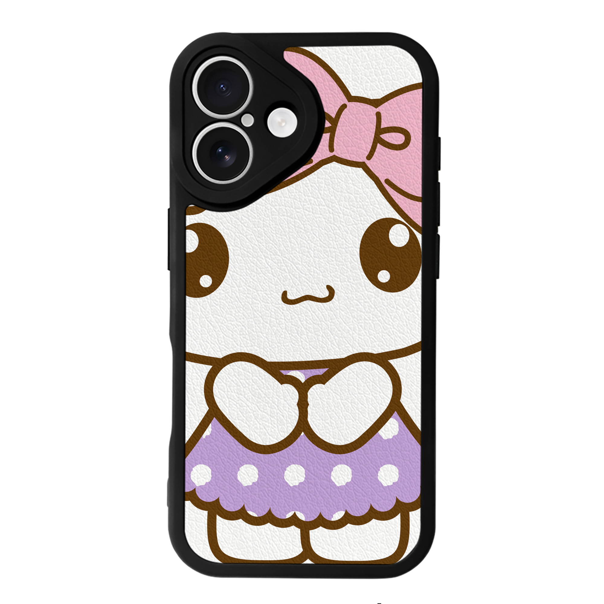（画像用） Hello Kitty ハローキティ 【iPhone 16シリーズ対応】シリコンスマホケース（レザー調） 材質：シリコン